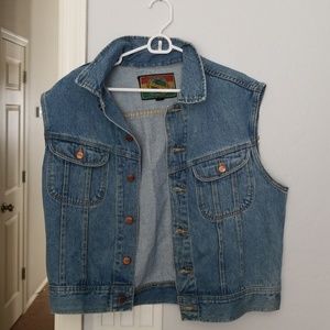 Men's vintage sleeveless denim jacket 90's